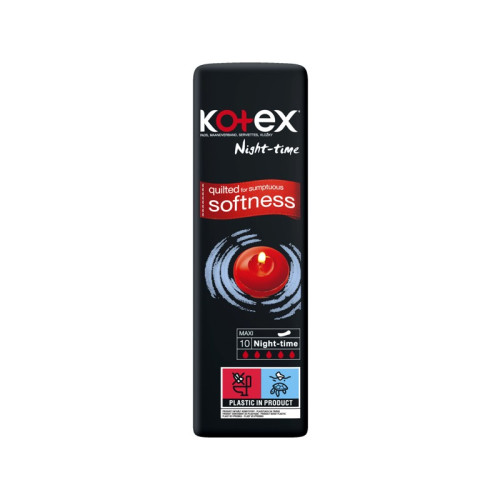 KOTEX MAXI NIGHTTIME SANITARY TOWELS 8x10s PMP &Acirc;&pound;1.99