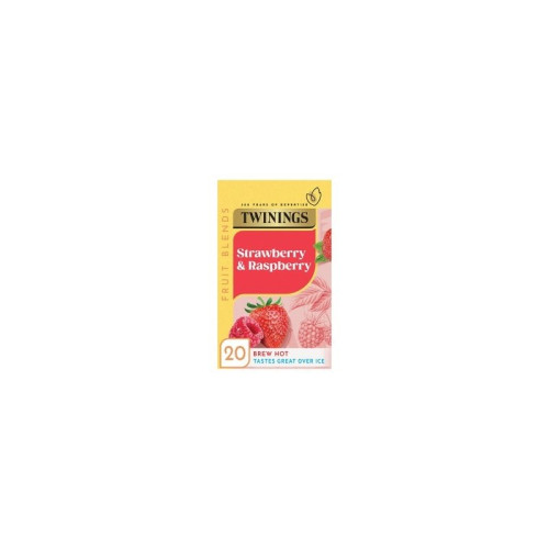 TWININGS STRAWBERRY & RASPBERRY TEA BAGS 4x20s