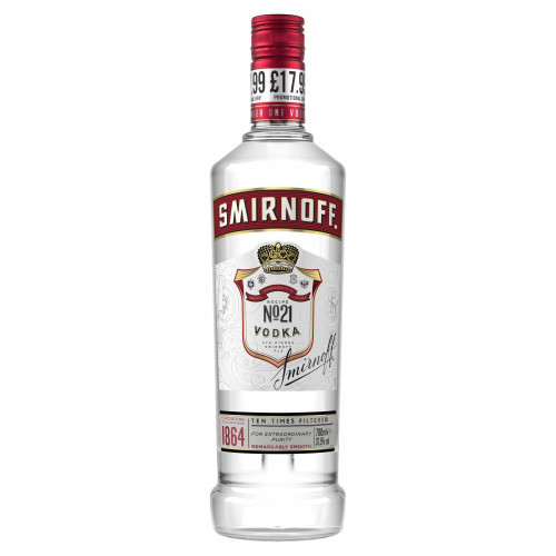 SMIRNOFF RED VODKA BOTTLE 1x70CL PMP &Acirc;&pound;17.99