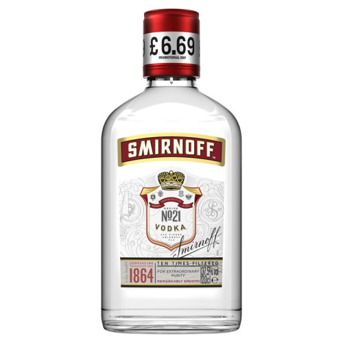 SMIRNOFF RED VODKA BOTTLE 6x20CL PMP &Acirc;&pound;6.69