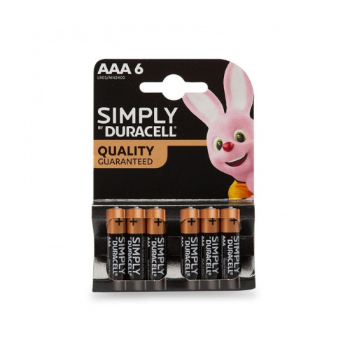 DURACELL SIMPLY AAA BATTERY 1x6s