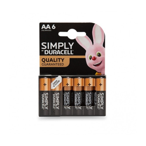 DURACELL SIMPLY AA BATTERY 1x6s