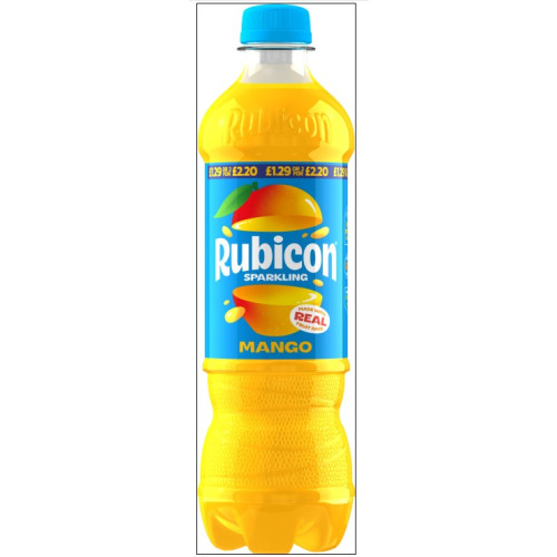 RUBICON SPARKLING MANGO BOTTLE 12x500ML PMP &Acirc;&pound;1.29/ 2F &Acirc;&pound;2.20