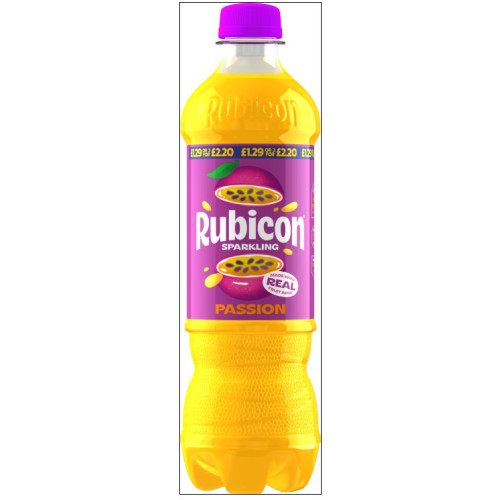RUBICON SPARKLING PASSION BOTTLE 12x500ML PMP &Acirc;&pound;1.29/ 2F &Acirc;&pound;2.20