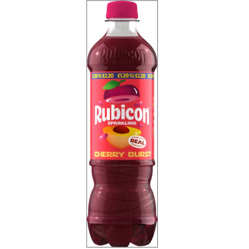 RUBICON SPARKLING CHERRY BURST BOTTLE 12x500ML PMP &Acirc;&pound;1.29/ 2F &Acirc;&pound;2.20