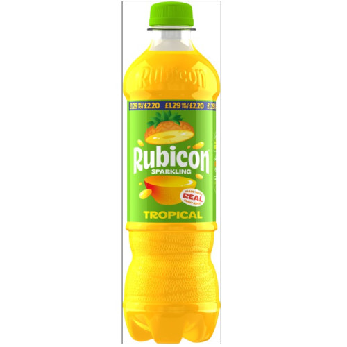 RUBICON SPARKLING TROPICAL BOTTLE 12x500ML PMP &Acirc;&pound;1.29/ 2F &Acirc;&pound;2.20