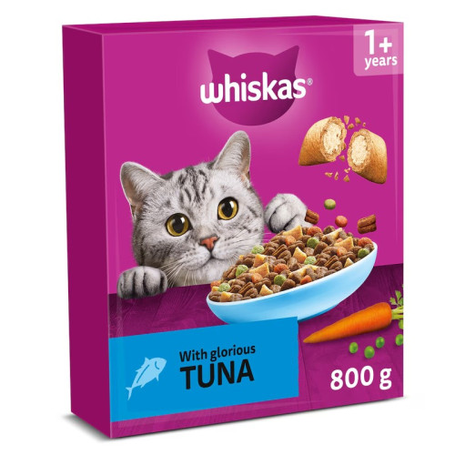 WHISKAS 1+ CAT COMPLETE DRY TUNA 5x800G