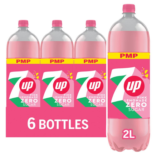 7UP ZERO PINK LEMONADE BOTTLE 6x2L PMP &Acirc;&pound;1.99