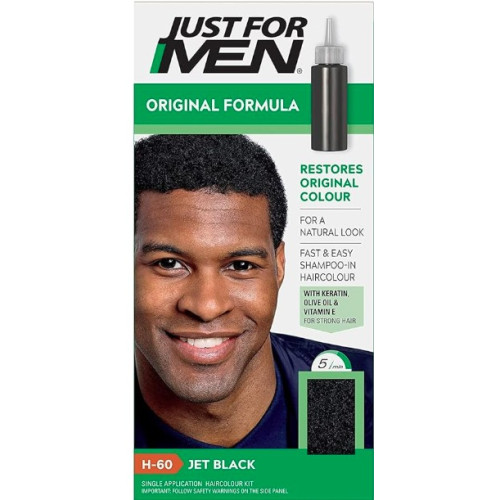 JUST FOR MEN ORIGINAL FORMULA JET BLACK HAIR DYE 3x66ML