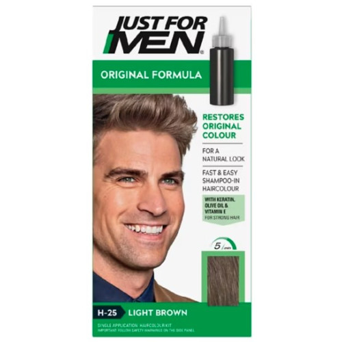 JUST FOR MEN ORIGINAL FORMULA LIGHT BROWN HAIR DYE 3x66ML