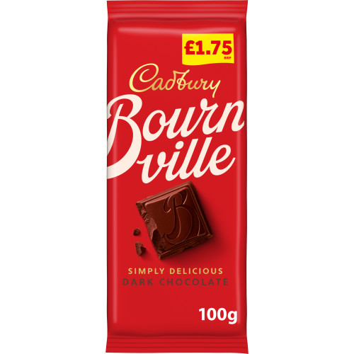 CADBURY BOURNVILLE CLASSIC DARK CHOCOLATE 18x100G PMP &Acirc;&pound;1.75