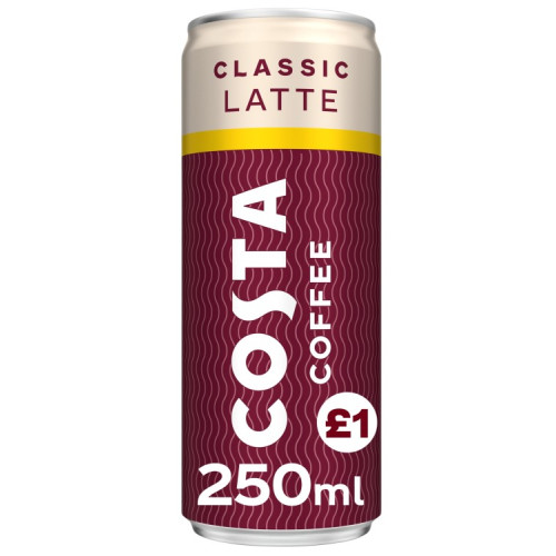 COSTA COFFE LATTE COFFEE 12x250ML PMP &Acirc;&pound;1.00