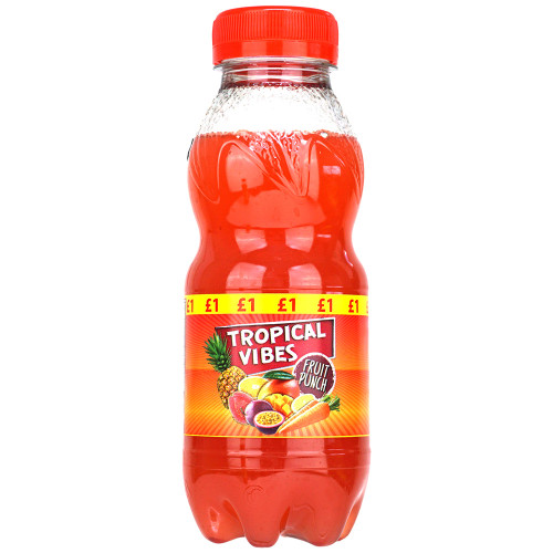 TROPICAL VIBES FRUIT PUNCH BOTTLE 12x300ML PMP &Acirc;&pound;1.00