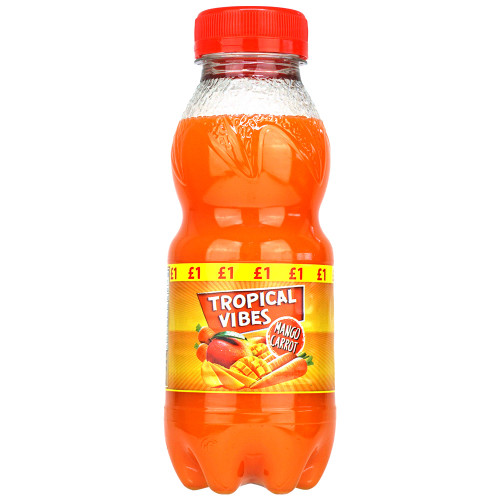 TROPICAL VIBES MANGO CARROT BOTTLE 12x300ML PMP &Acirc;&pound;1.00