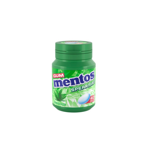 MENTOS SPEARMINT CHEWING GUM BOTTLE 6x40S
