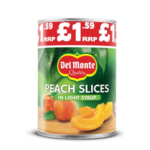 DEL MONTE PEACH SLICES IN LIGHT SYRUP 6x420G PMP &Acirc;&pound;1.59
