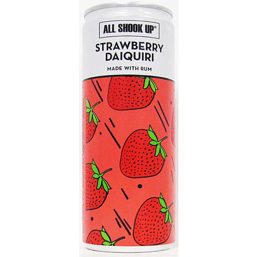 ALL SHOOK UP STRAWBERRY DAIQUIRI READY TO DRINK CAN 12x250ML PMP &Acirc;&pound;1.39