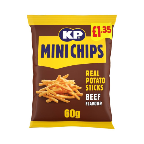 KP MINICHIPS BBQ BEEF CRISPS 20x60 PMP &Acirc;&pound;1.35