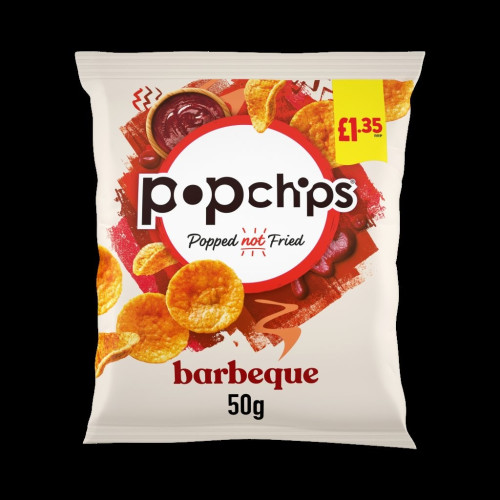 POPCHIPS BARBEQUE CRISPS SNACKS 16x50G PMP &Acirc;&pound;1.35