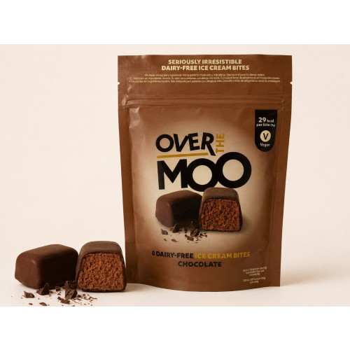 OVER THE MOO DAIRY FREE ICE CREAM BITES CHOCOLATE 8 PACK 12x88ML