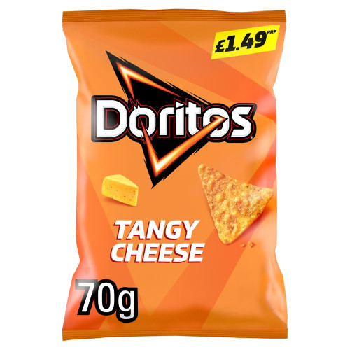 DORITOS TORTILLA TANGY CHEESE CHIPS 18x70G PMP &Acirc;&pound;1.49