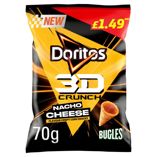 DORITOS TORTILLA 3D NACHO CHEESE 18x70G PMP &Acirc;&pound;1.49