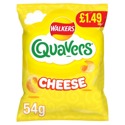 WALKERS QUAVERS CHEESE CRISPS 18x70G PMP &Acirc;&pound;1.49