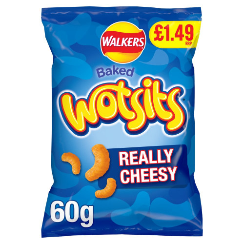 WALKERS WOTSITS CHEESE CRISPS 18x60G PMP &Acirc;&pound;1.49