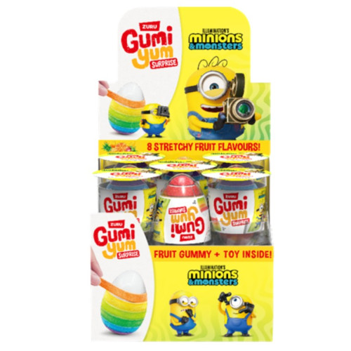 GUMI YUM SURPRISE MINIONS EGGS 18x26G