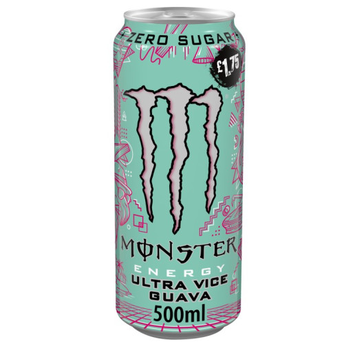 MONSTER ENERGY ULTRA VICE GUAVA CAN 12x500ML PMP &Acirc;&pound;1.75