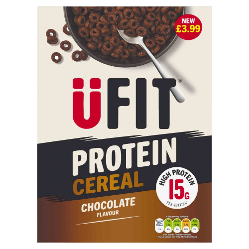 UFIT CHOCOLATE HOOPS CEREAL 8x400G PMP &Acirc;&pound;3.99