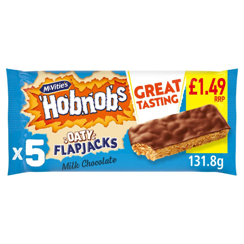MCVITIES HOBNOBS CHOC FLAPJACK 10x5PK PMP &Acirc;&pound;1.49