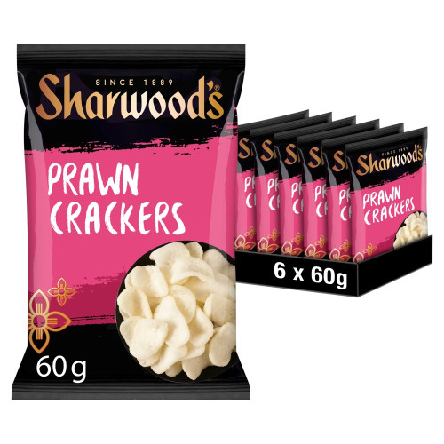 SHARWOOD READY TO EAT PRAWN CRACKERS 6x60G