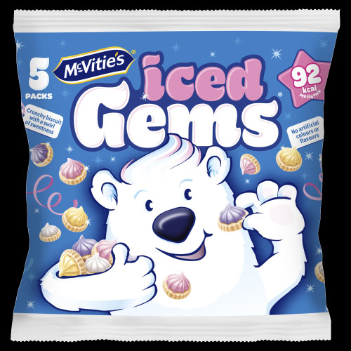 MCVITIES ICED GEMS MULTIBAGS 5 PACK 7x23G