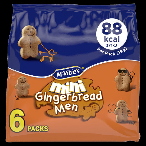MCVITIES MINI GINGERBREAD BISCUIT 6 PACK 8x19G