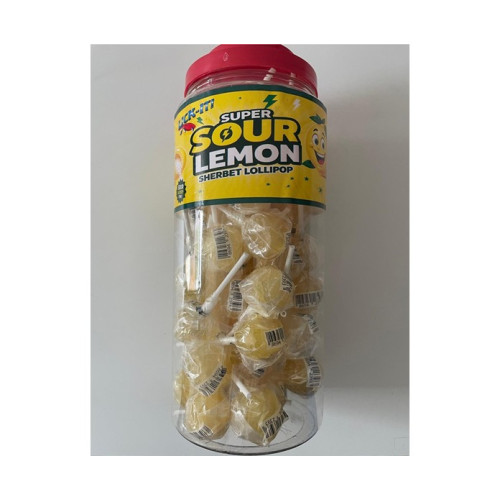 LICK IT SHERBET FILLED LEMON LOLLY 50x30G