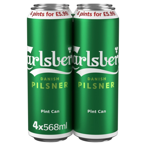 CARLSBERG PILSNER LAGER 4 PACK CAN 6x568ML PMP &Acirc;&pound;5.99