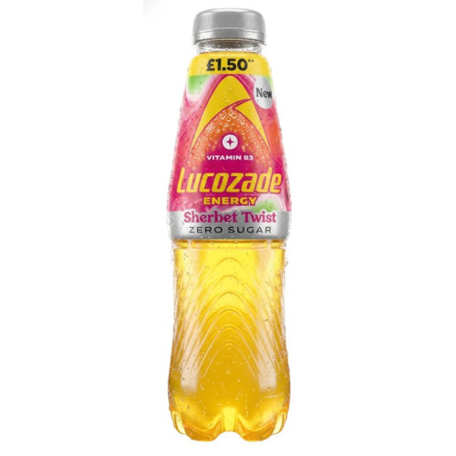 LUCOZADE ENERGY SHERBERT TWIST BOTTLE 12x500ML PMP &Acirc;&pound;1.50