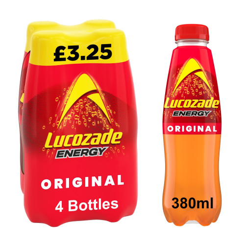 LUCOZADE ENERGY ORIGINAL 4 PACK BOTTLES 6x380ML PMP &Acirc;&pound;3.25