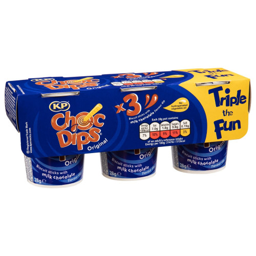 KP CHOC DIPS ORIGINAL 3 PACK 8x28G
