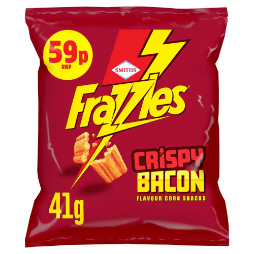 SMITHS FRAZZLES CRISPY BACON CRISPS 30x41G PMP &Acirc;&pound;0.59