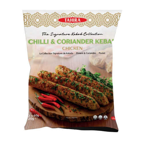 TAHIRA CHICKEN KEBAB CHILLI & CORIANDER 12 PACK 8x720G