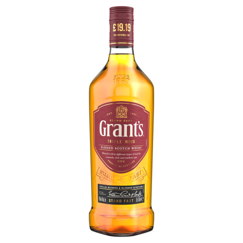GRANTS TRIPLE WOOD SCOTCH WHISKY BOTTLE 6x70CL PMP &Acirc;&pound;19.19
