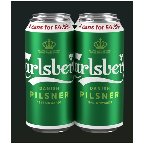 CARLSBERG PILSNER LAGER 4 PACK CAN 6x440ML PMP &Acirc;&pound;4.99