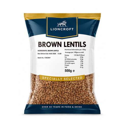 LIONCROFT BROWN LENTILS 20x500G