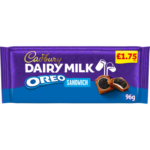 CADBURY DAIRY MILK OREO SANDWICH CHOCOLATE BAR 15x96G PMP &Acirc;&pound;1.75