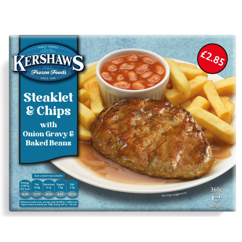KERSHAWS STEAKLET & CHIPS 12x360G PMP &Acirc;&pound;2.85