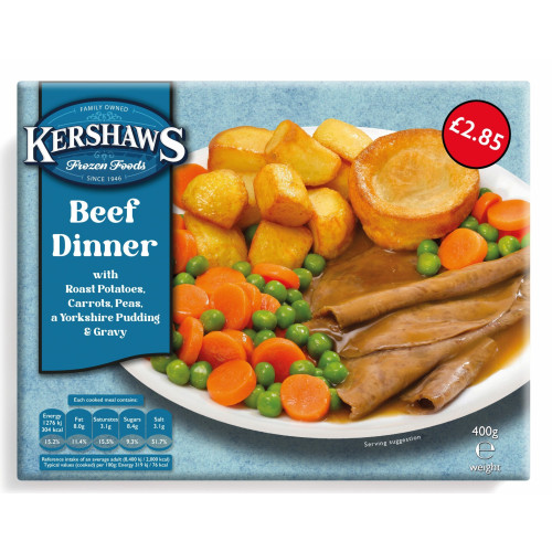 KERSHAWS BEEF DINNER 1x400G PMP &Acirc;&pound;2.85