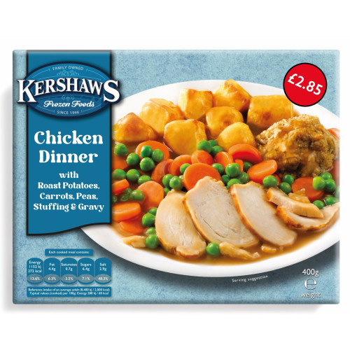 KERSHAWS CHICKEN DINNER 1x400G PMP &Acirc;&pound;2.85
