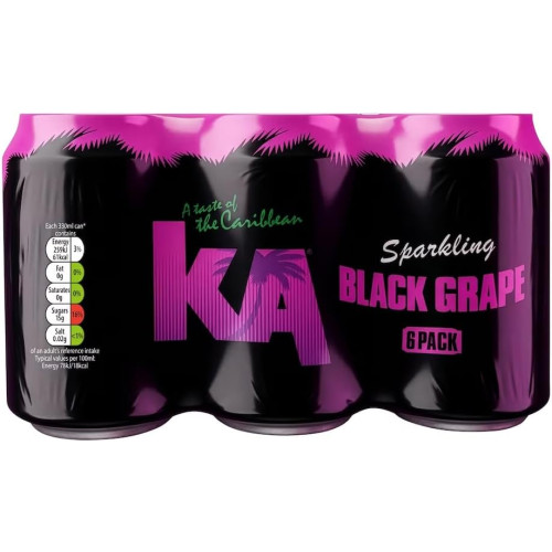 KA SPARKLING BLACK GRAPE CAN 4 X 6 PACK 330ML